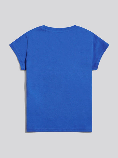 Dsiney Kidz - U.S. Polo Assn. Blue Script Logo Cap Sleeve T-Shirt image 6