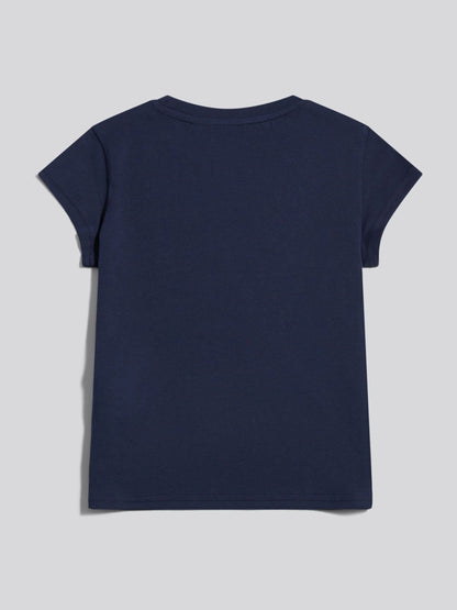 Dsiney Kidz - U.S. Polo Assn. Navy Iris Script Logo Cap Sleeve T-Shirt image 6