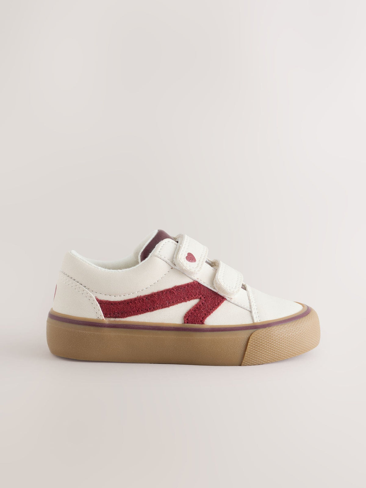 Cream/Red Standard Fit (F) Touch Fastening Trainers - image 1