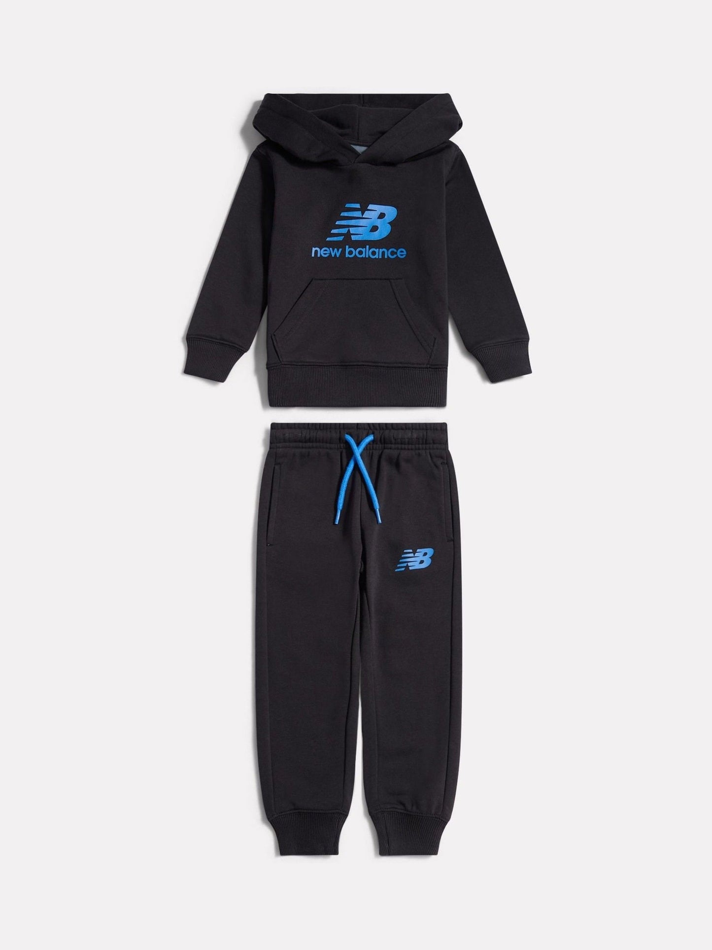 New Balance Black FT Stacked Logo Hoodie & Joggers Set image 1