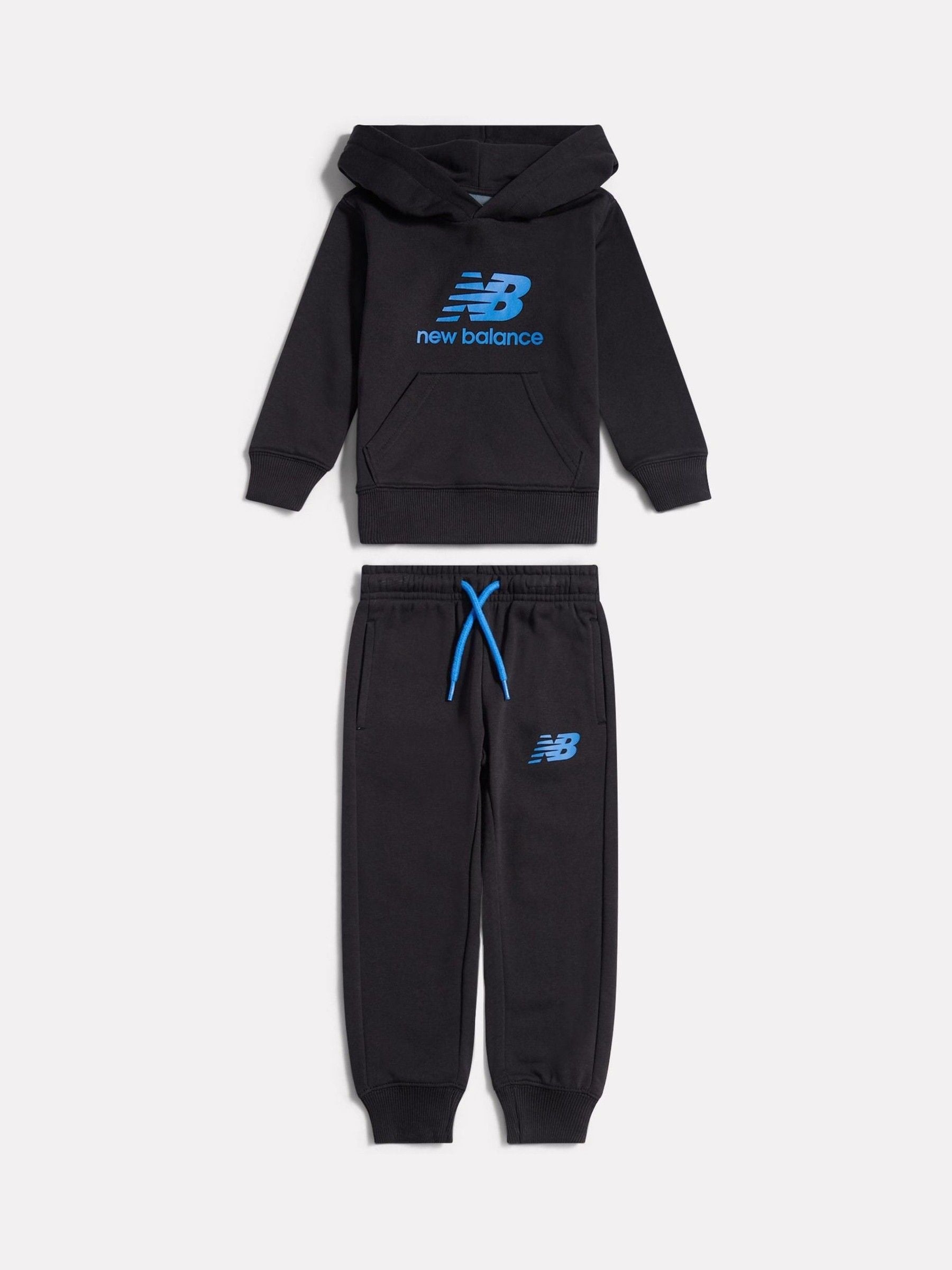 New Balance Black FT Stacked Logo Hoodie & Joggers Set image 1