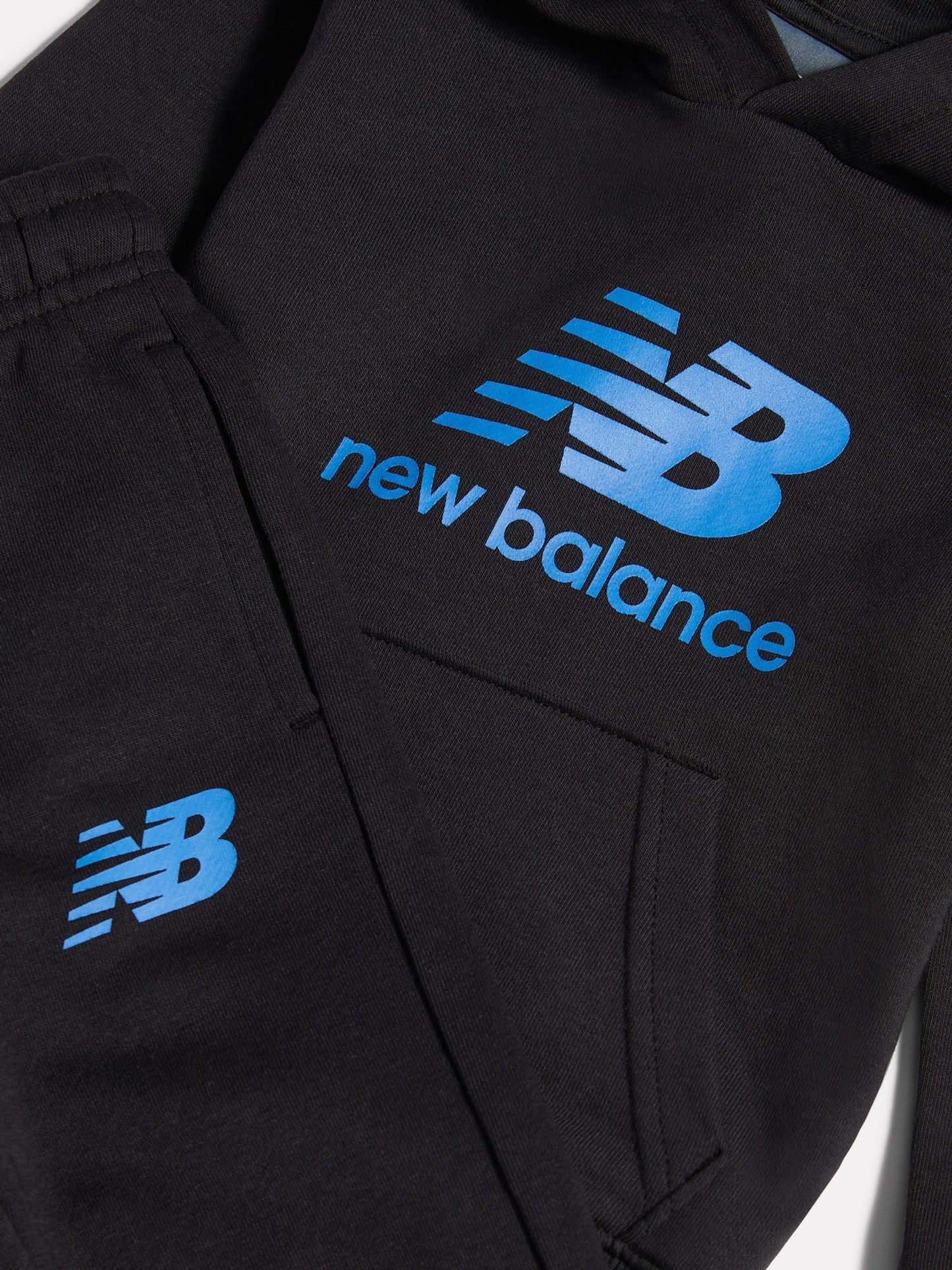 New Balance Black FT Stacked Logo Hoodie & Joggers Set image 3