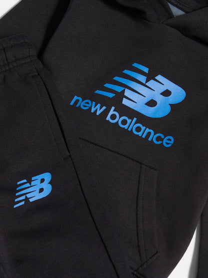 New Balance Black FT Stacked Logo Hoodie & Joggers Set image 3