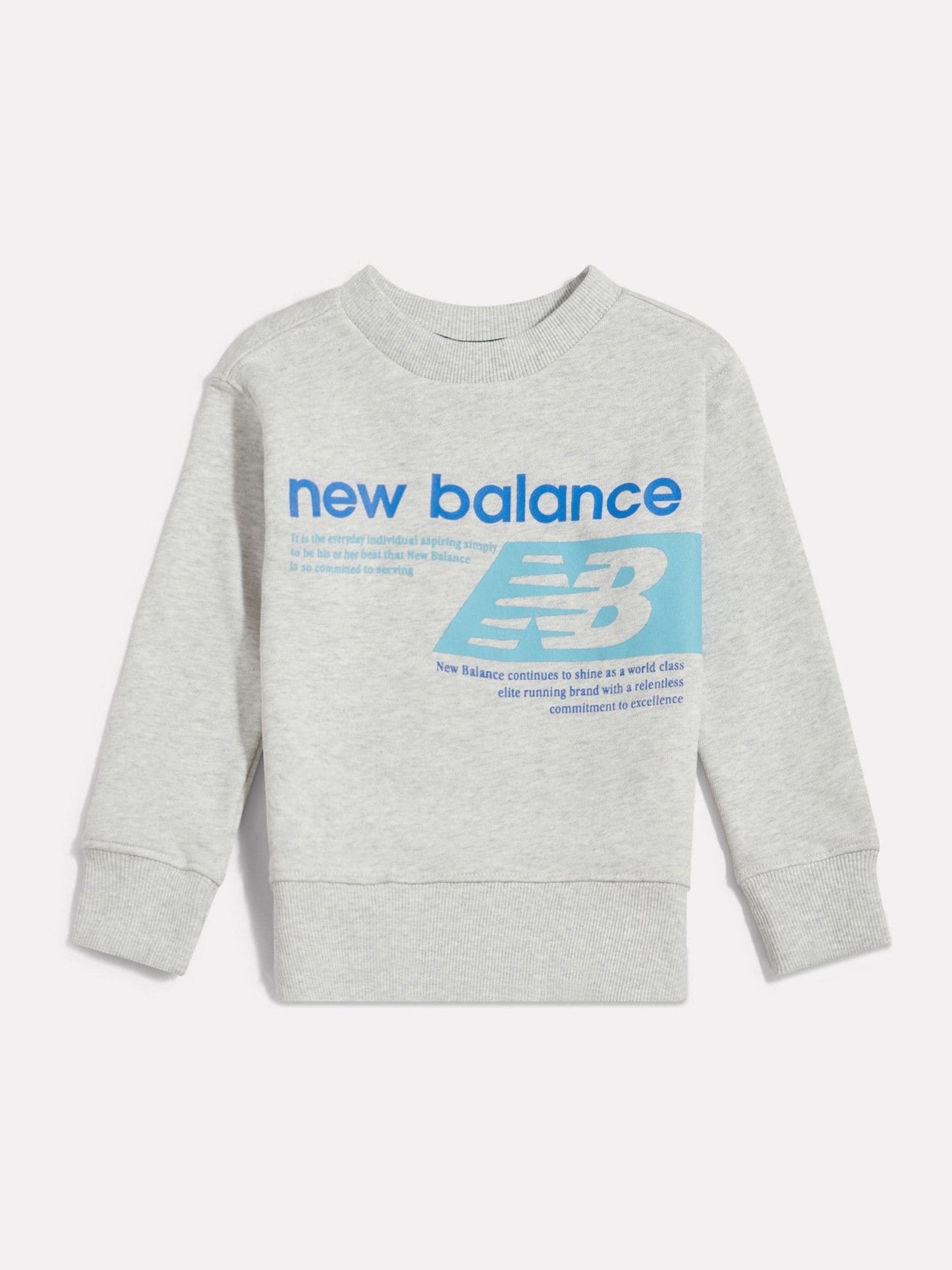 Dsiney Kidz - New Balance Grey Players Graphic FT Crew Neck Sweat Top image 1