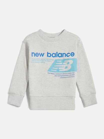 Dsiney Kidz - New Balance Grey Players Graphic FT Crew Neck Sweat Top image 1