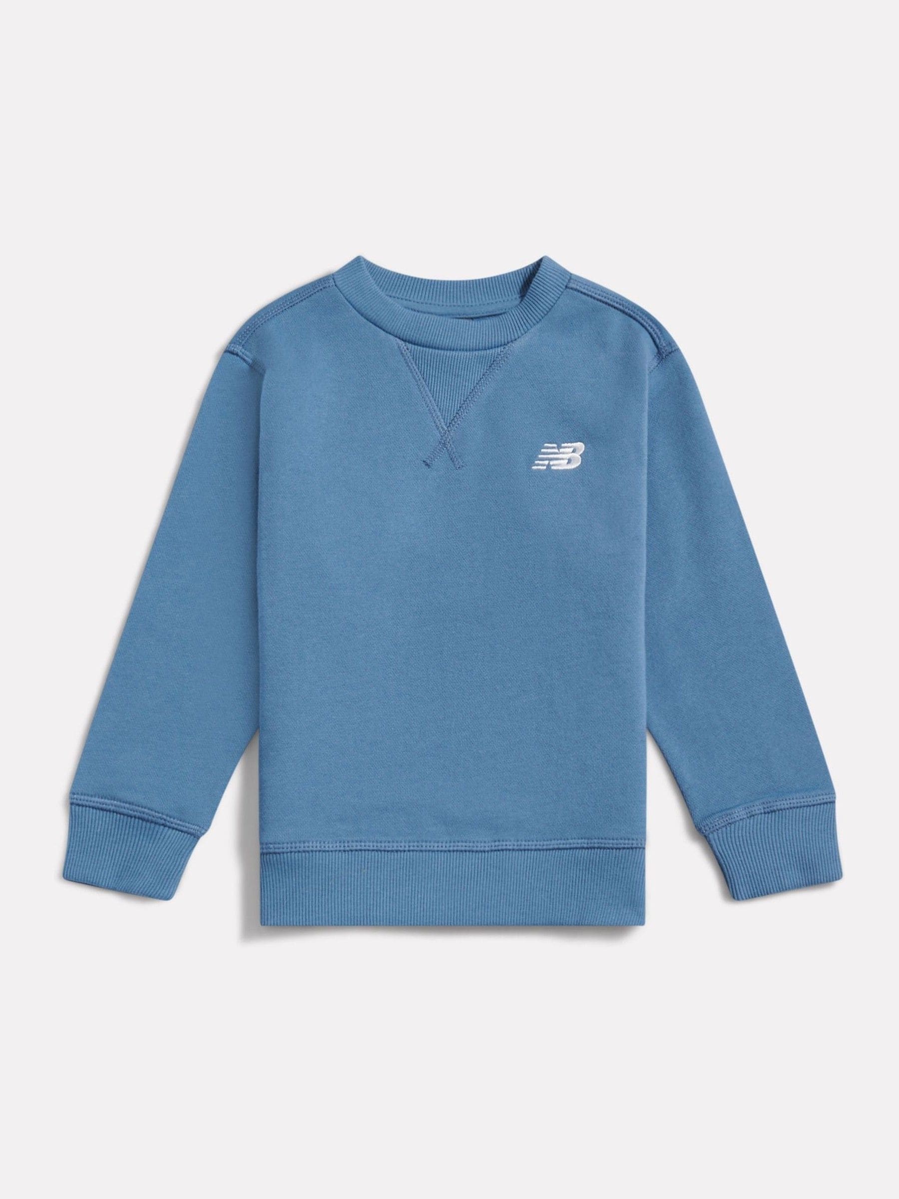 Dsiney Kidz - New Balance Blue FT Small Logo Crew Neck Sweat Top image 1