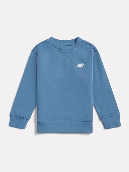 Dsiney Kidz - New Balance Blue FT Small Logo Crew Neck Sweat Top image 1