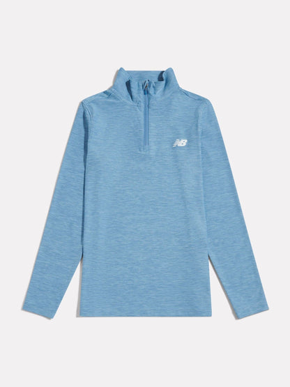 Dsiney Kidz - New Balance Light Blue Athletics Quarter Zip Funnel Sweatshirt image 1
