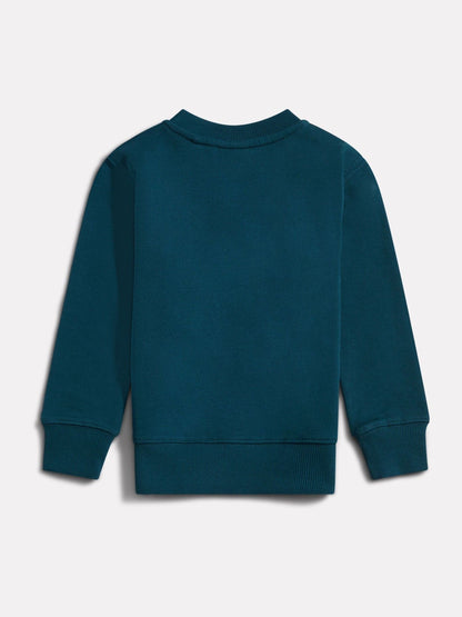 Dsiney Kidz - New Balance Green Players Graphic FT Crew Neck Sweat Top image 2