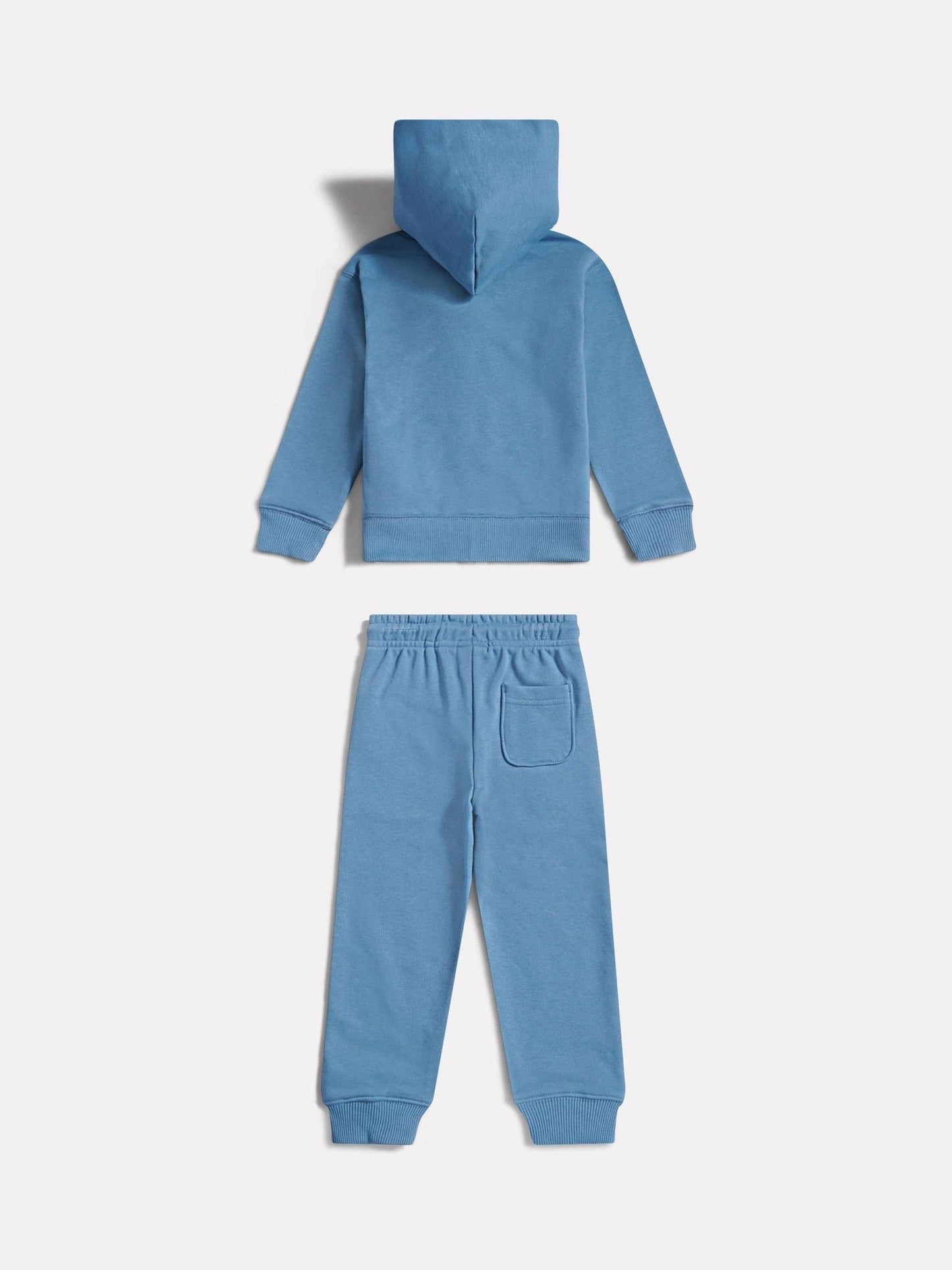 New Balance Blue Linear Logo FT Zip Through Hoodie & Joggers Set image 2