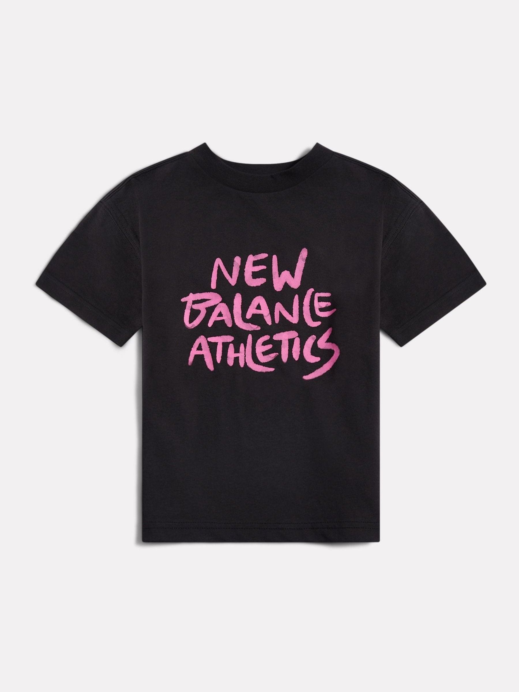 Dsiney Kidz - New Balance Black Athletics Graffiti Graphic T-Shirt image 1