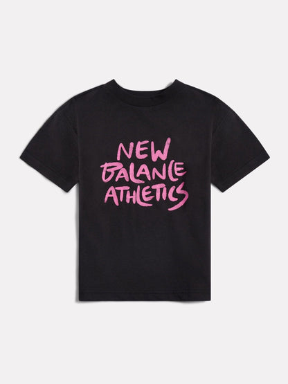 Dsiney Kidz - New Balance Black Athletics Graffiti Graphic T-Shirt image 1