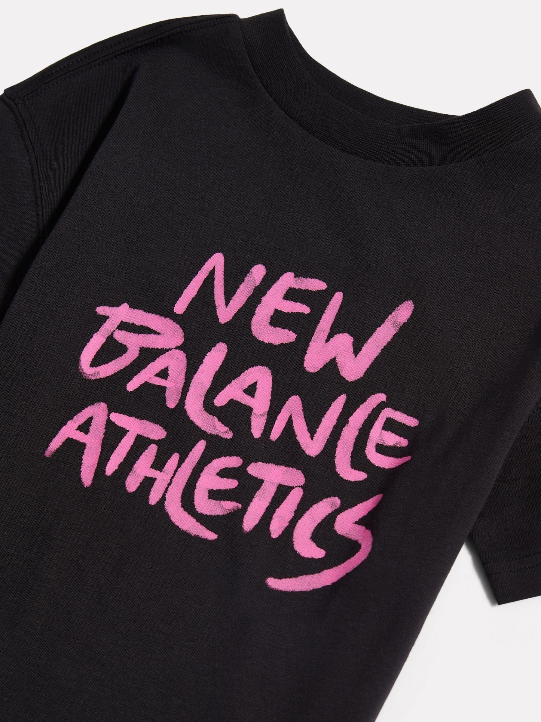 Dsiney Kidz - New Balance Black Athletics Graffiti Graphic T-Shirt image 3