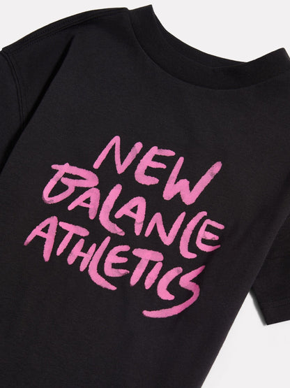 Dsiney Kidz - New Balance Black Athletics Graffiti Graphic T-Shirt image 3