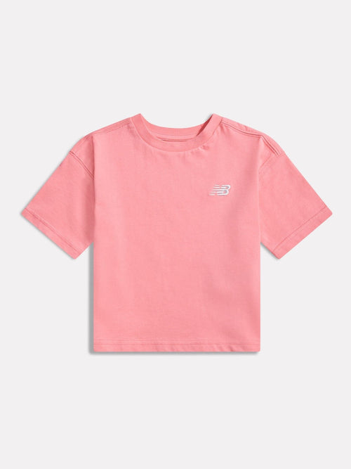 Dsiney Kidz - New Balance Pink Jersey Small Logo T-Shirt image 1
