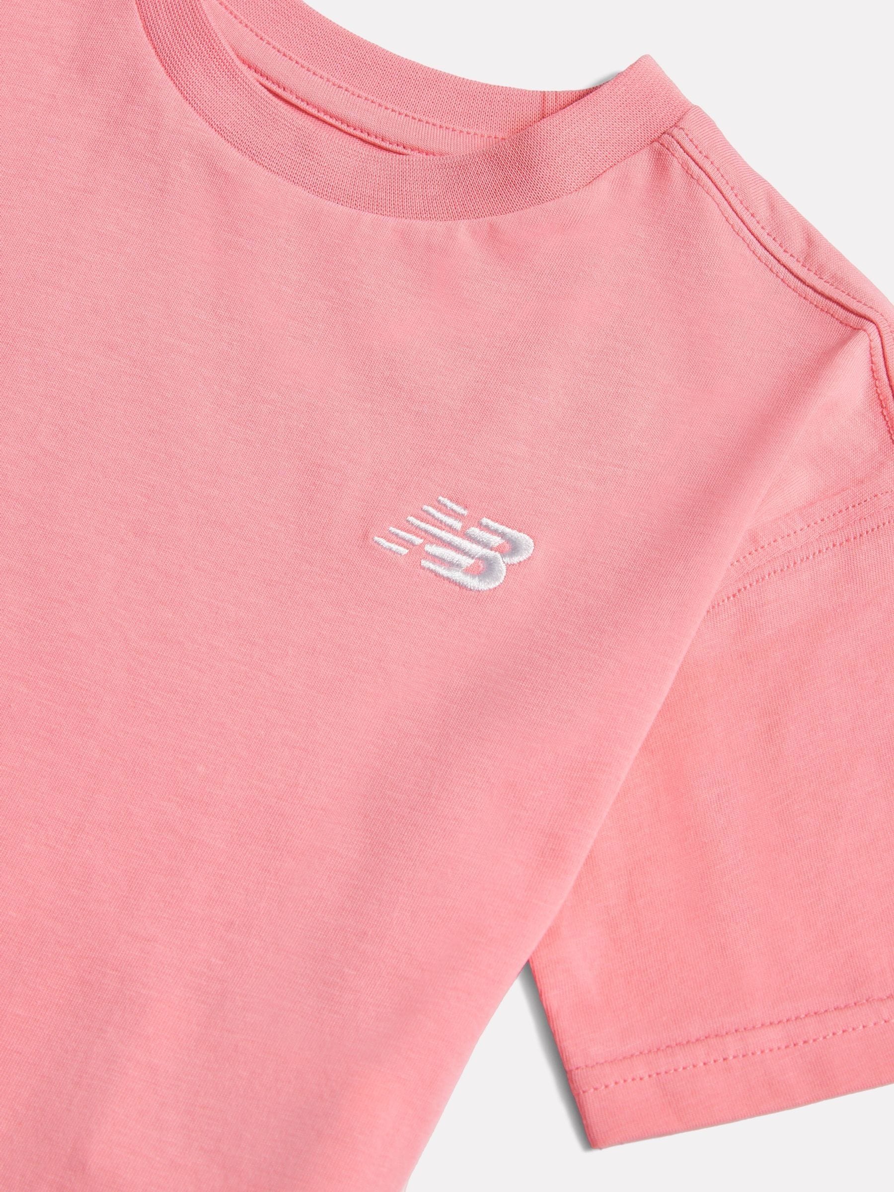 Dsiney Kidz - New Balance Pink Jersey Small Logo T-Shirt image 3
