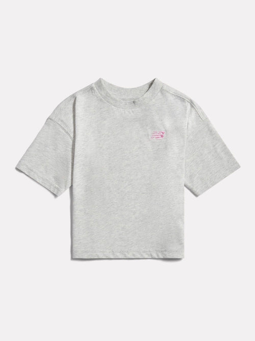 New Balance Grey Jersey Small Logo T-Shirt image 1