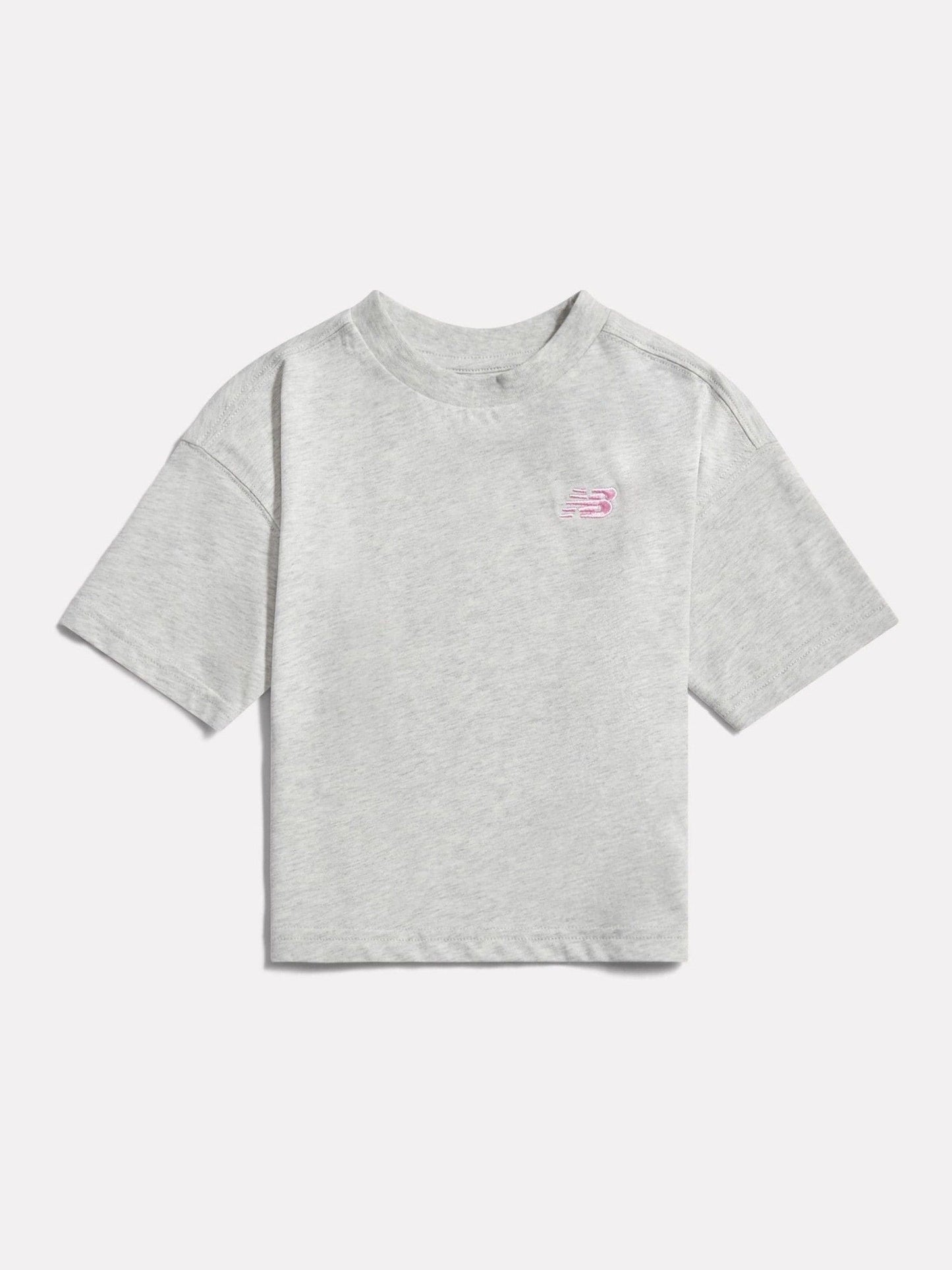 New Balance Grey Jersey Small Logo T-Shirt image 1