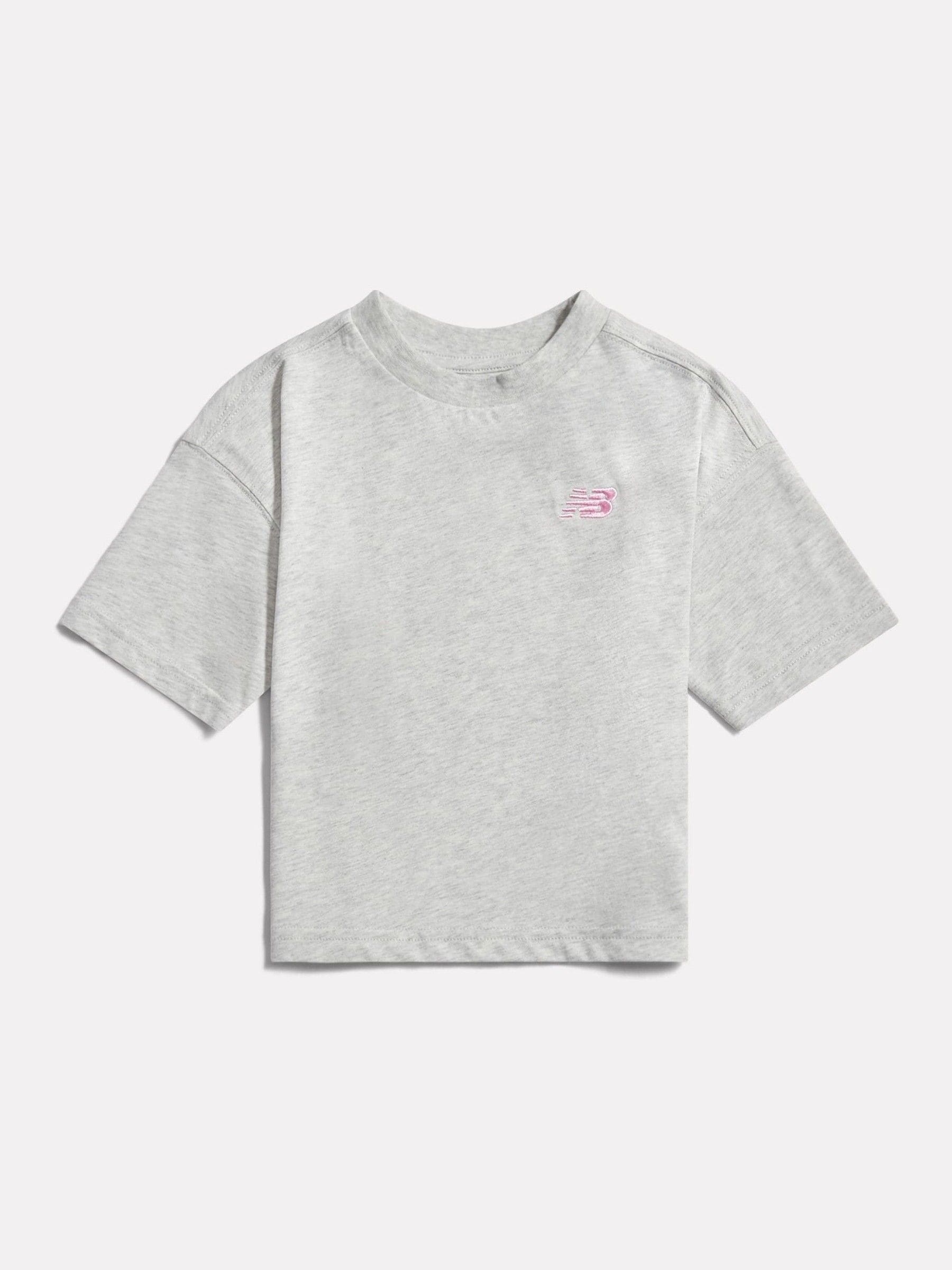 New Balance Grey Jersey Small Logo T-Shirt image 1