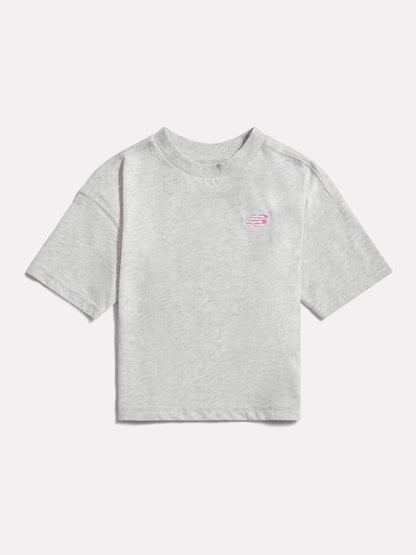 New Balance Grey Jersey Small Logo T-Shirt image 1