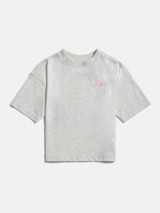 New Balance Grey Jersey Small Logo T-Shirt image 1