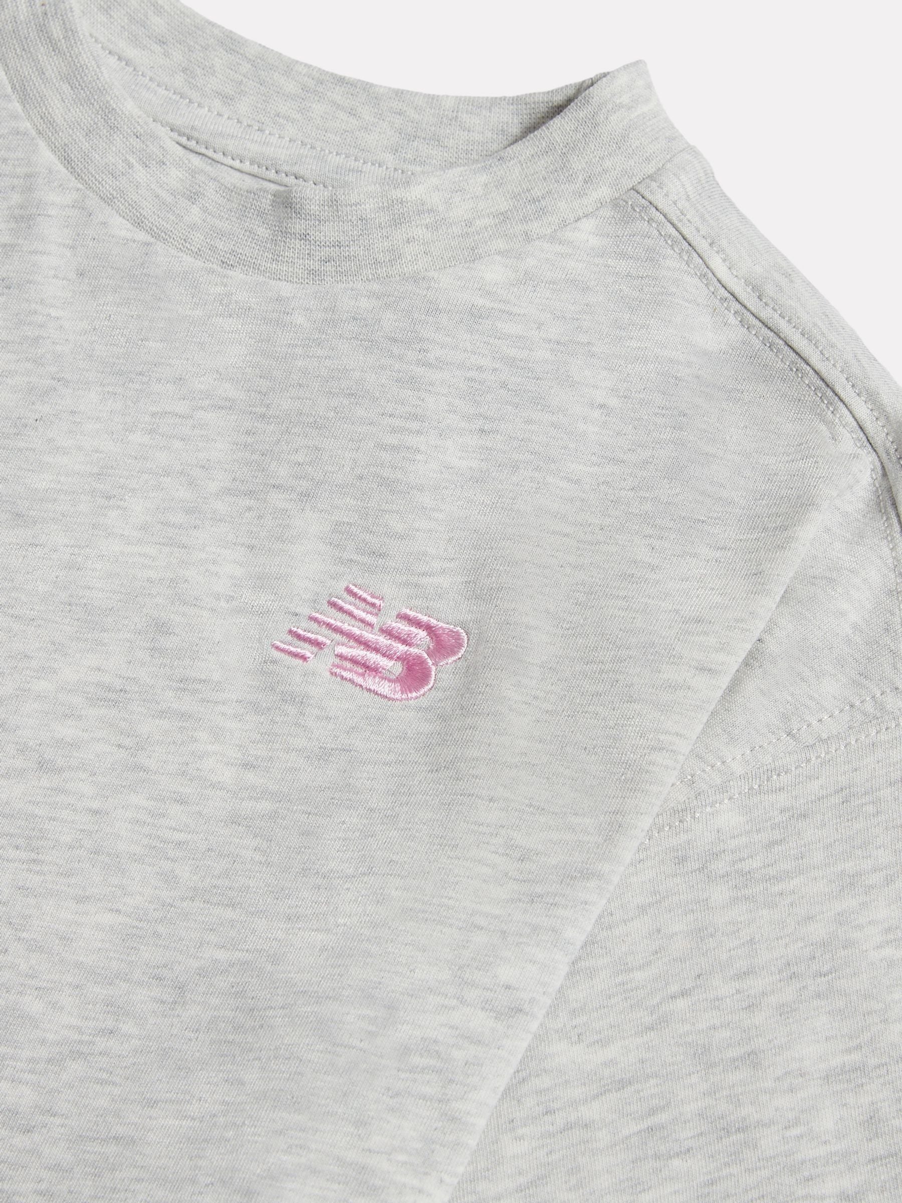New Balance Grey Jersey Small Logo T-Shirt image 3