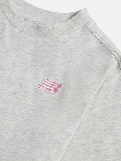 New Balance Grey Jersey Small Logo T-Shirt image 3