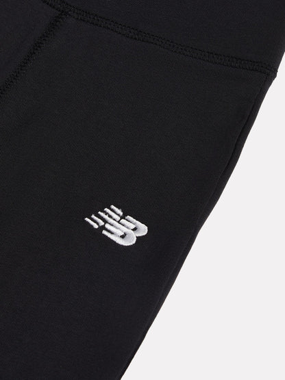New Balance Black Small Logo Flare Leggings image 3