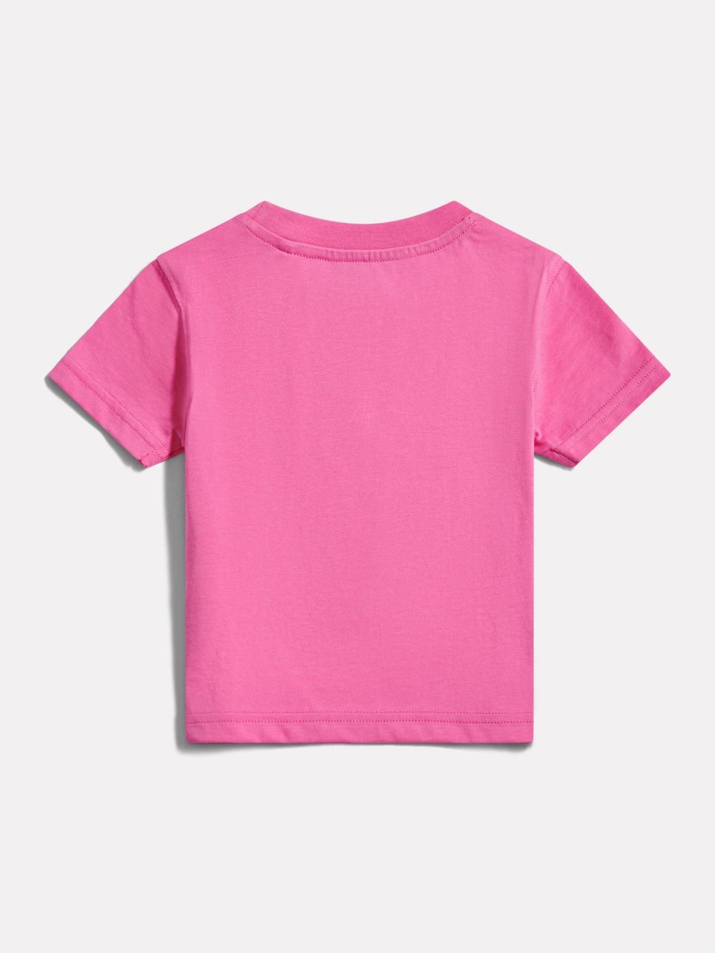 New Balance Dark Pink Stacked Logo T-Shirt image 2