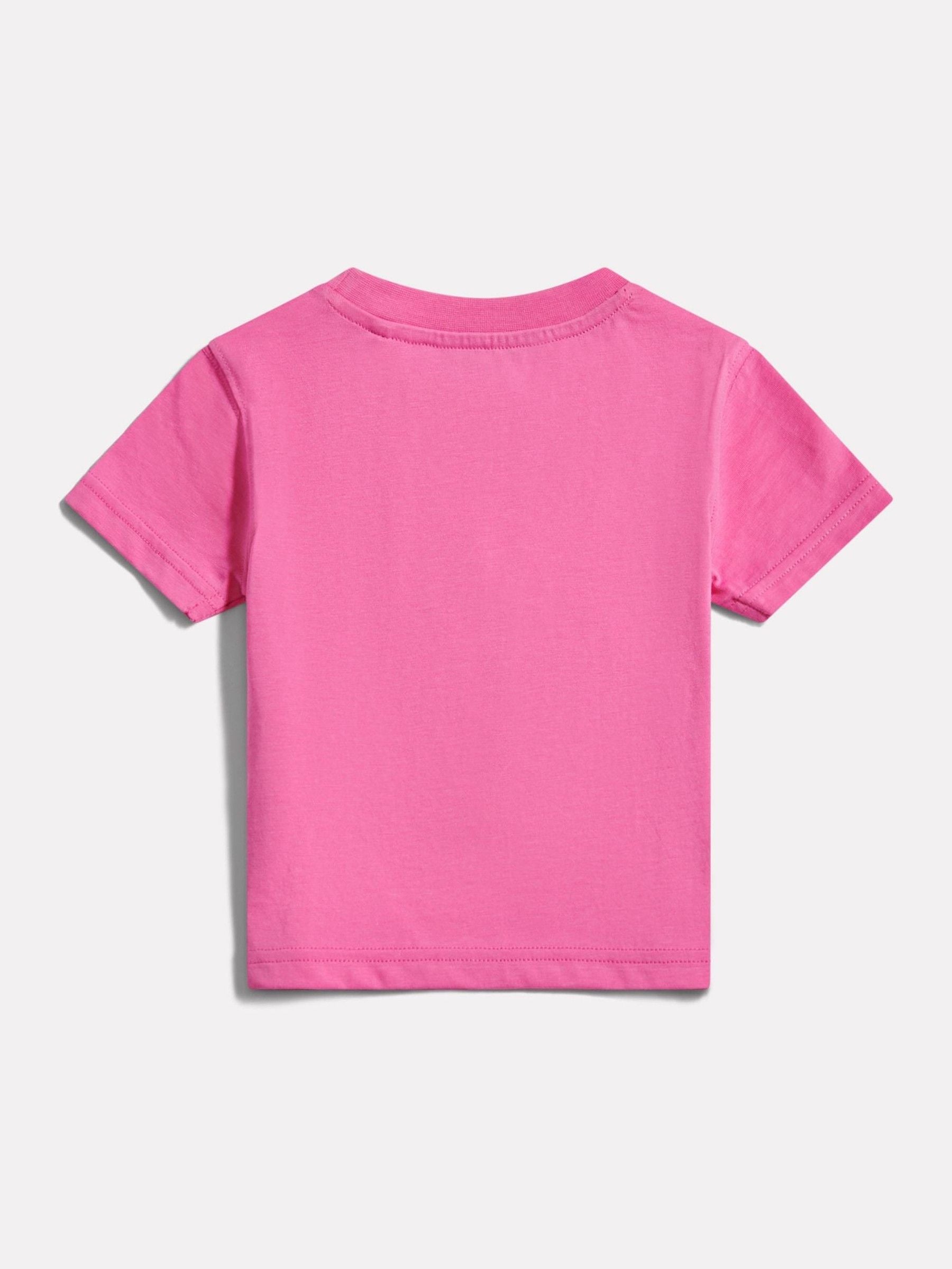 New Balance Dark Pink Stacked Logo T-Shirt image 2
