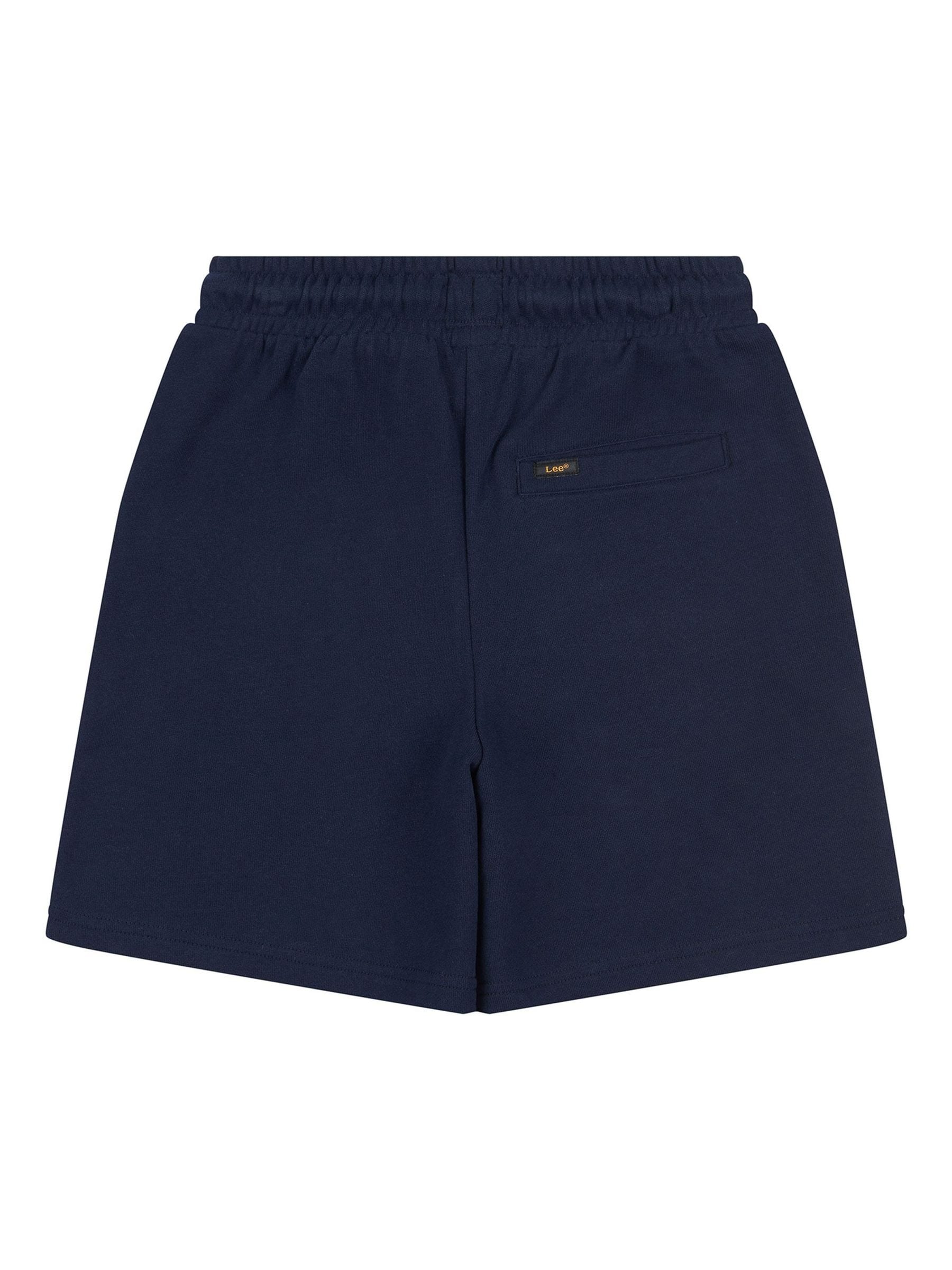 Dsiney Kidz - Lee Navy Blazer Loopback Fleece Badge Shorts image 7