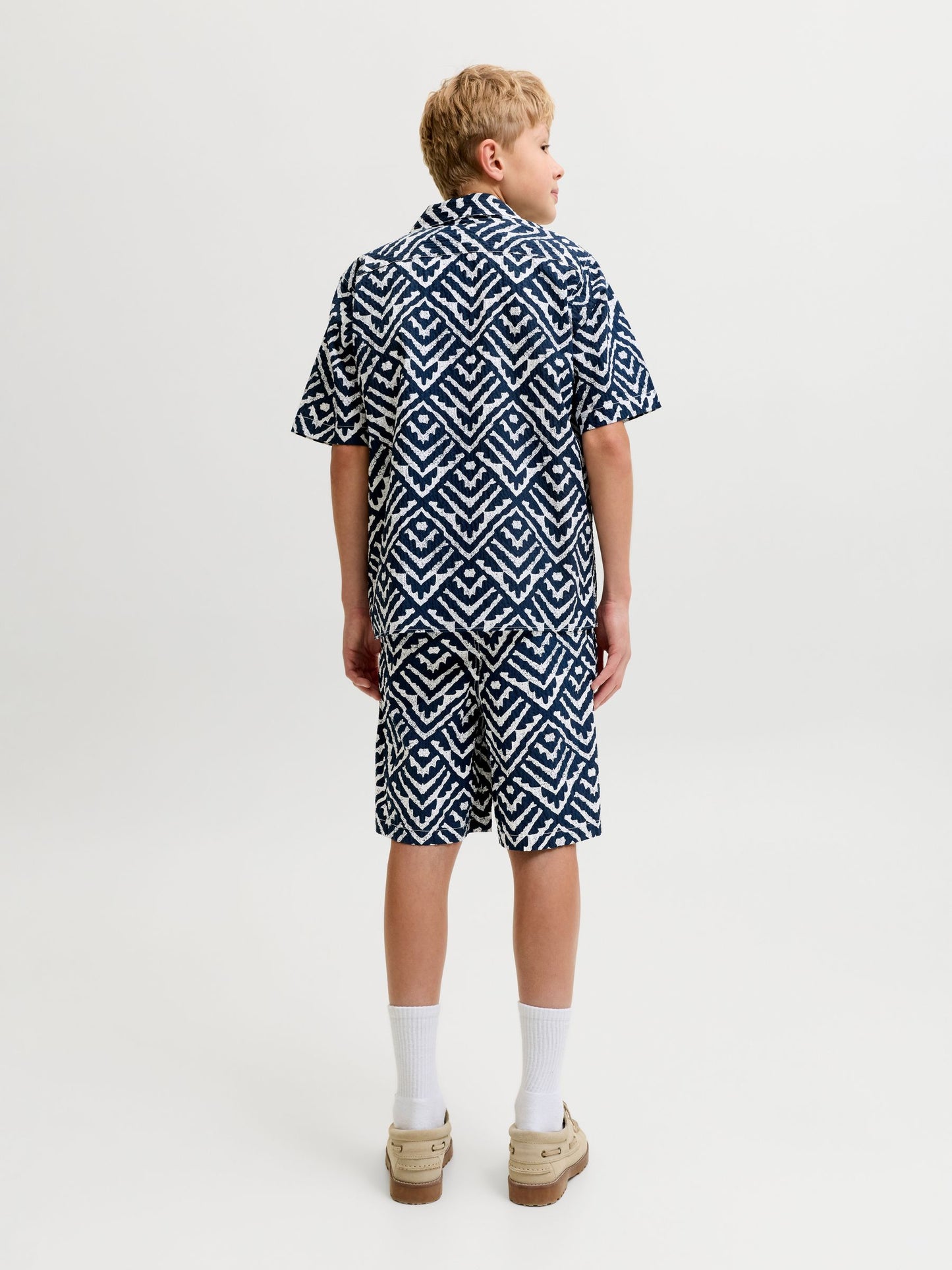 Dsiney Kidz - JACK & JONES JUNIOR Blue Seersucker Shorts image 2