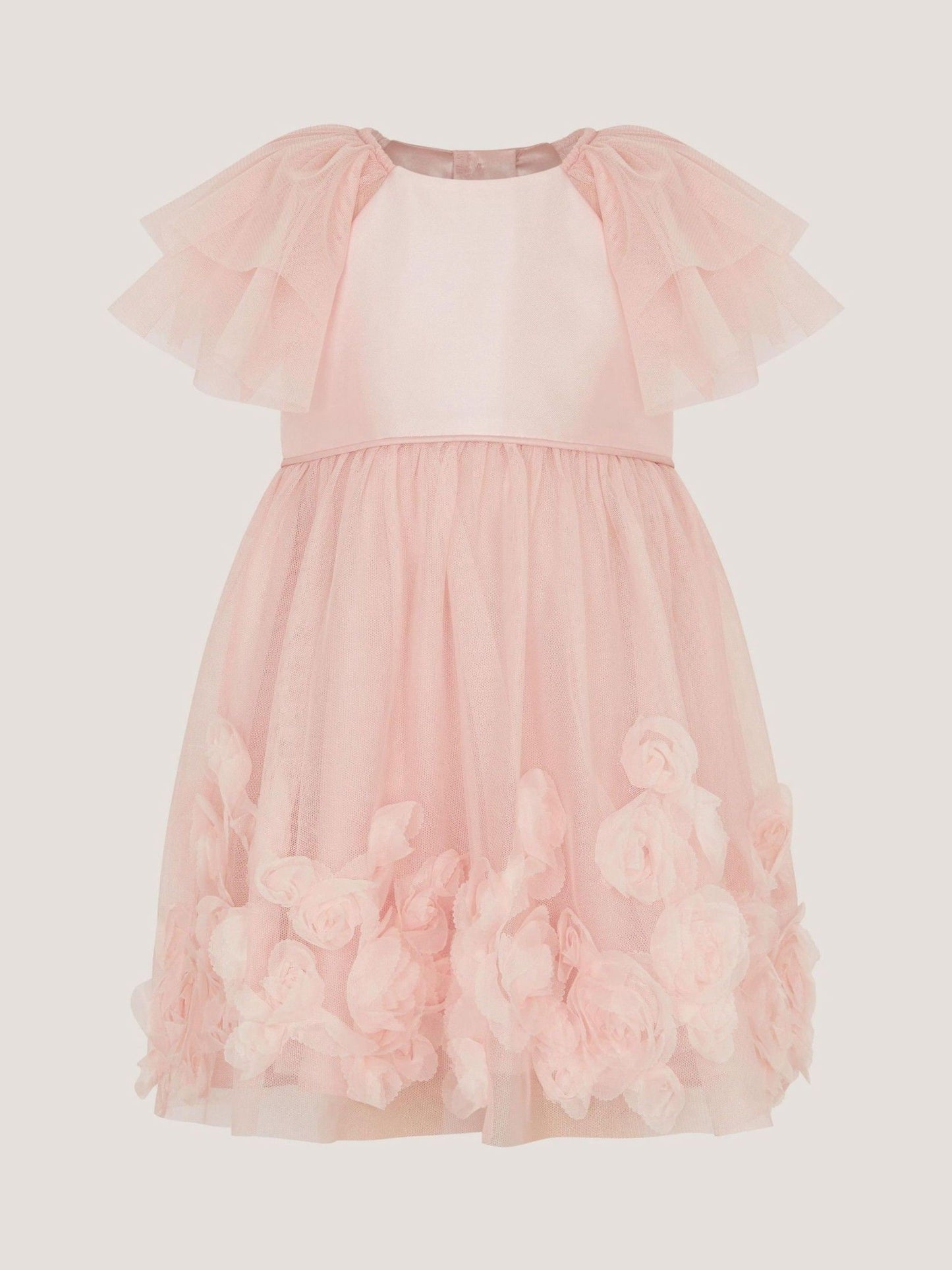 Monsoon Pink Baby Eden Appliqué Rose Tulle Dress image 1