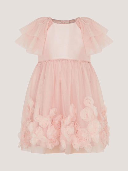 Monsoon Pink Baby Eden Appliqué Rose Tulle Dress image 1