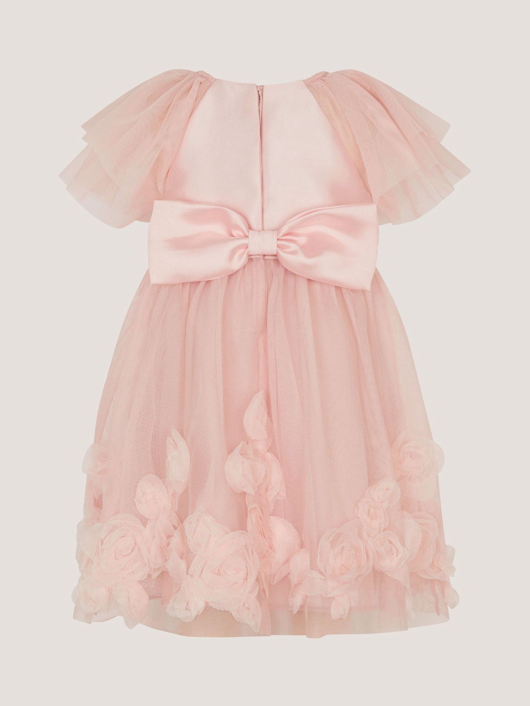 Monsoon Pink Baby Eden Appliqué Rose Tulle Dress image 2