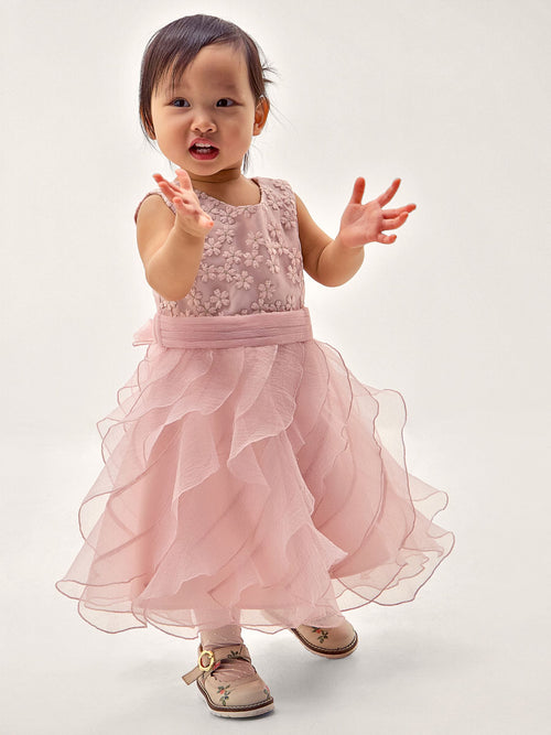 Dsiney Kidz - Monsoon Pink Baby Daisy Ruffle Party Dress image 1