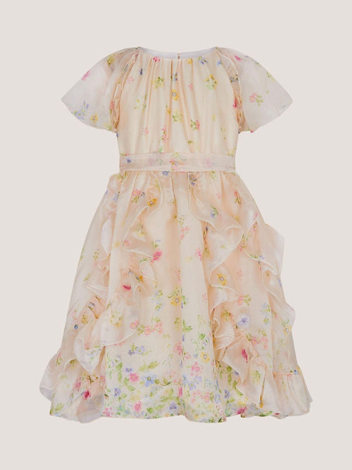 Dsiney Kidz - Monsoon Pink Ditsy Floral Ruffle Party Dress image 1