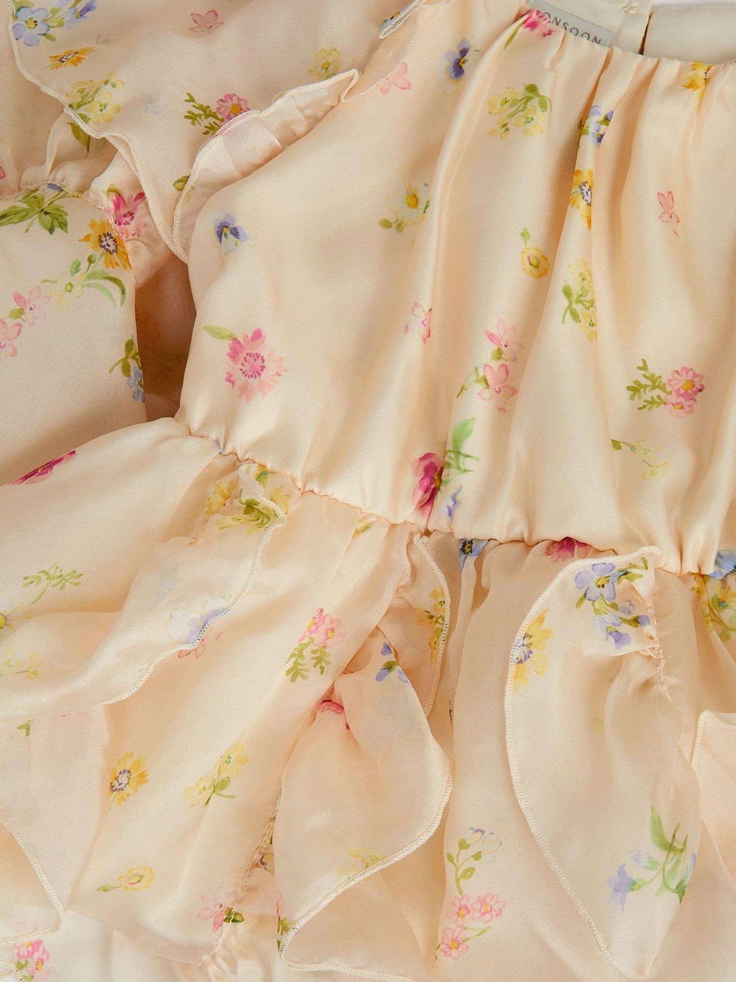 Monsoon Pink Ditsy Floral Ruffle Party Dress image 3