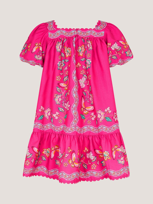 Monsoon Pink Ariella Sequin Print Scallop Trim Dress image 1