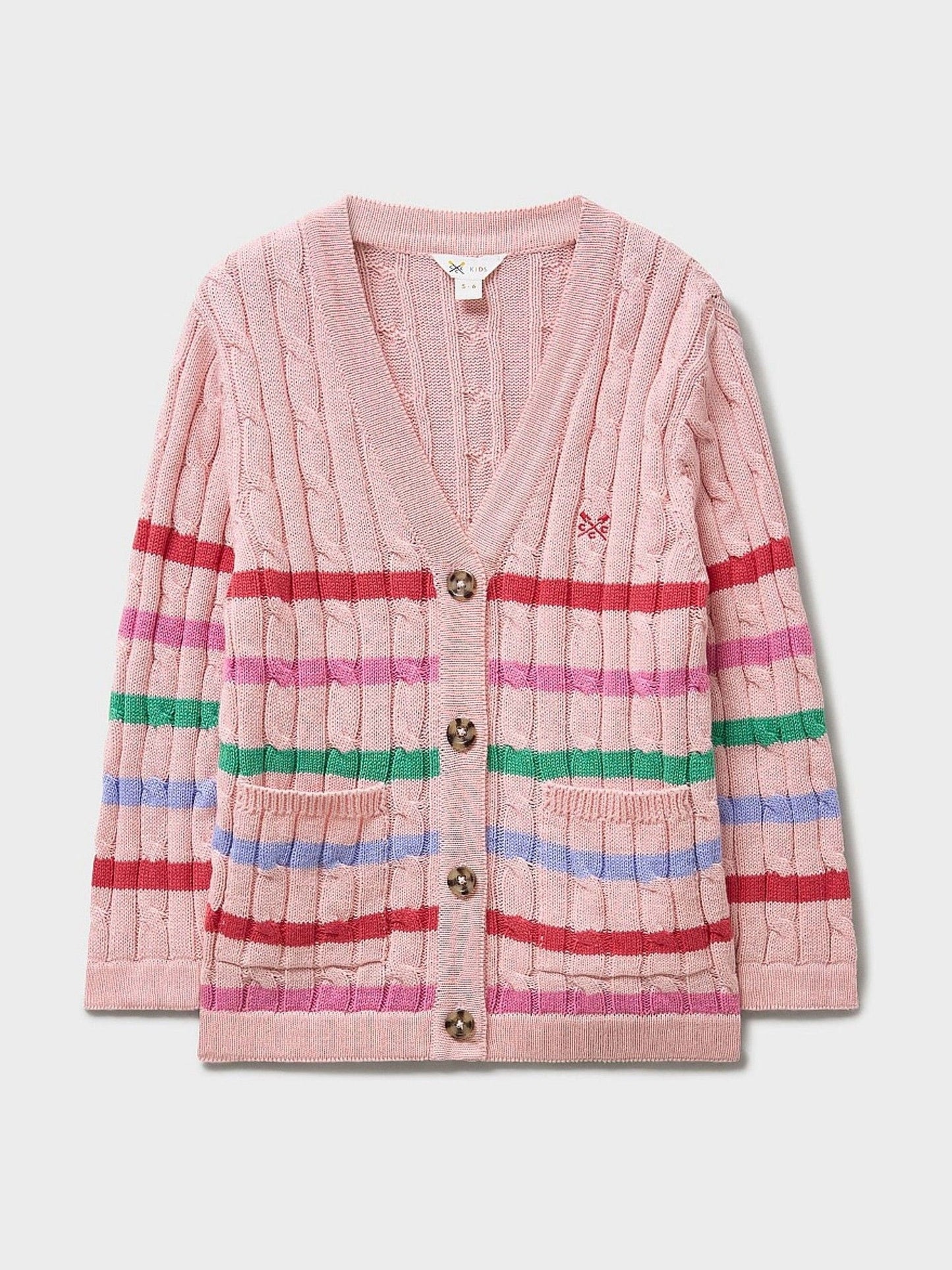 Dsiney Kidz - Crew Clothing Pink Cable Cricket Cardigan image 2