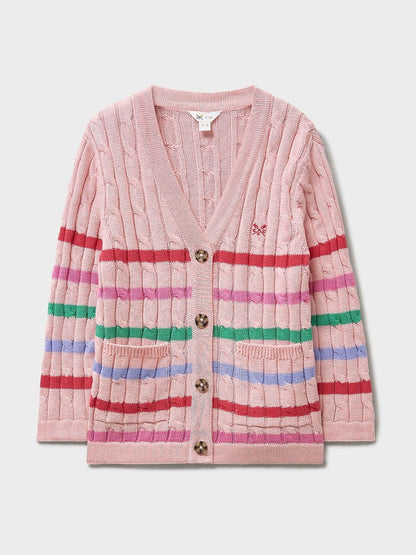 Dsiney Kidz - Crew Clothing Pink Cable Cricket Cardigan image 2