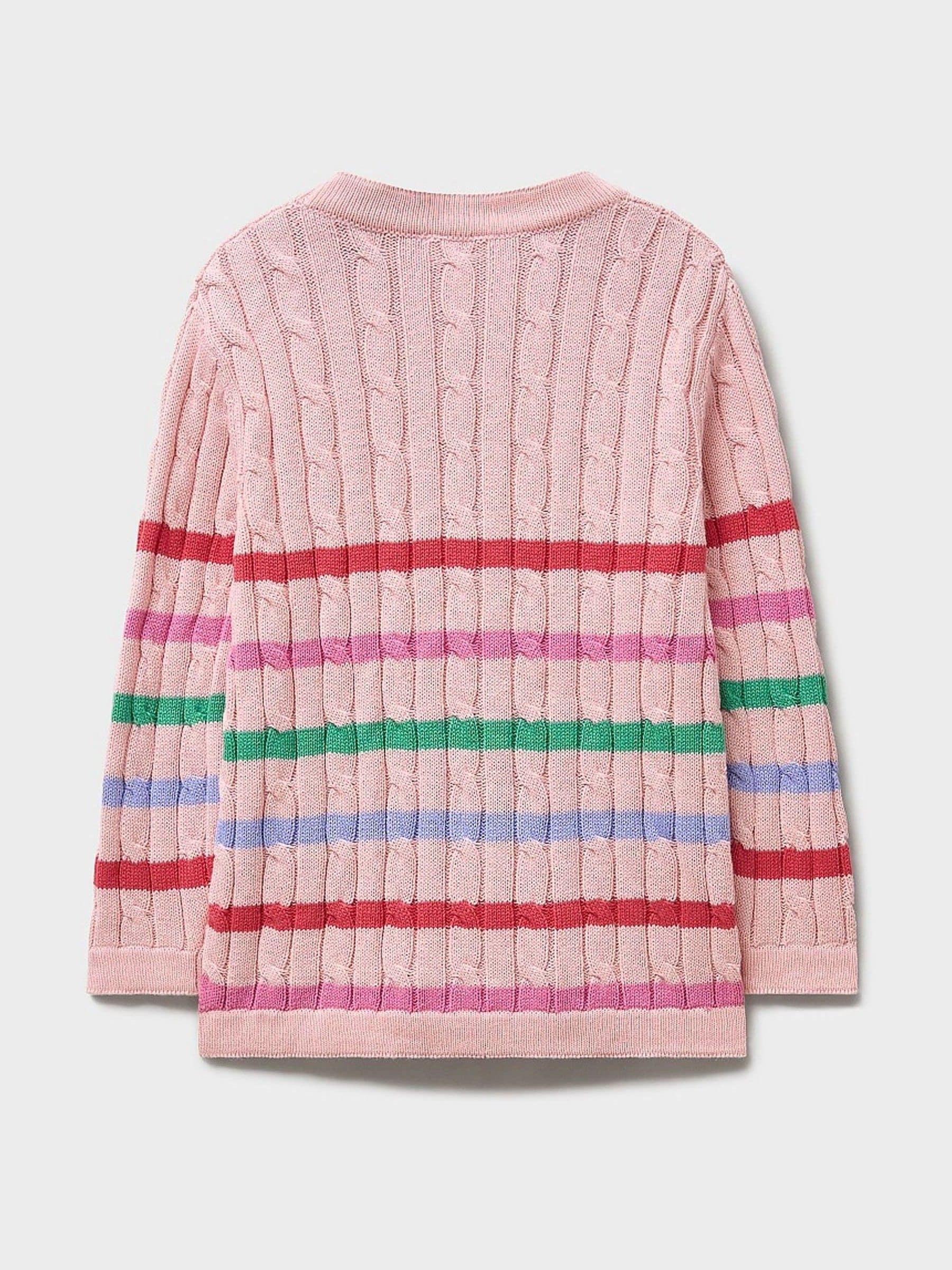 Dsiney Kidz - Crew Clothing Pink Cable Cricket Cardigan image 3
