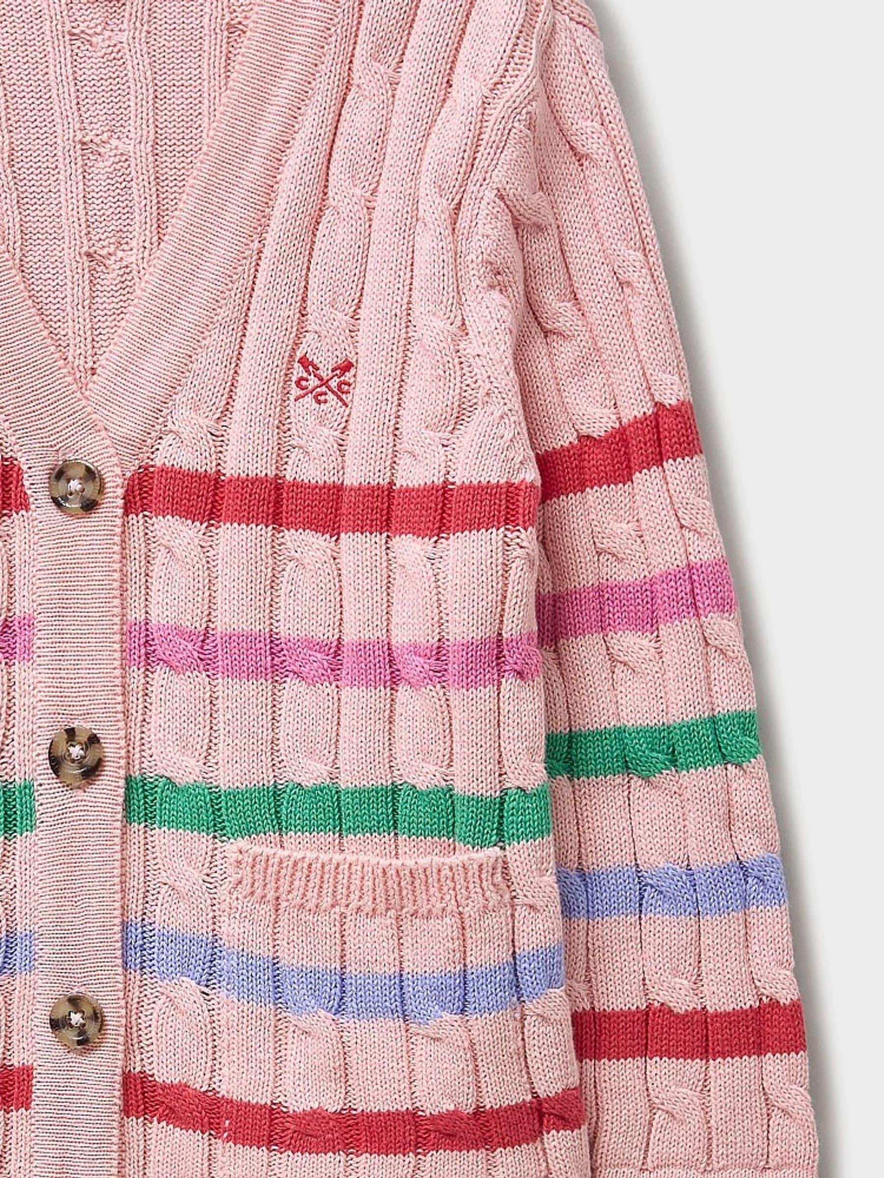 Dsiney Kidz - Crew Clothing Pink Cable Cricket Cardigan image 4