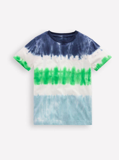 Boden Blue Multi Stripe Tie Dye T-Shirt image 1