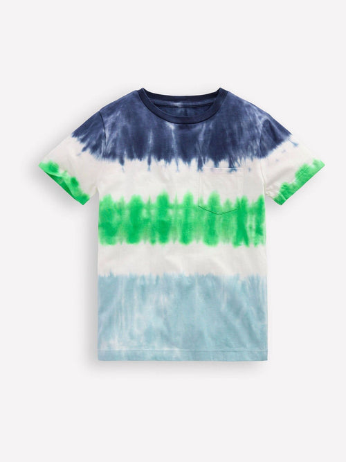 Boden Blue Multi Stripe Tie Dye T-Shirt image 1