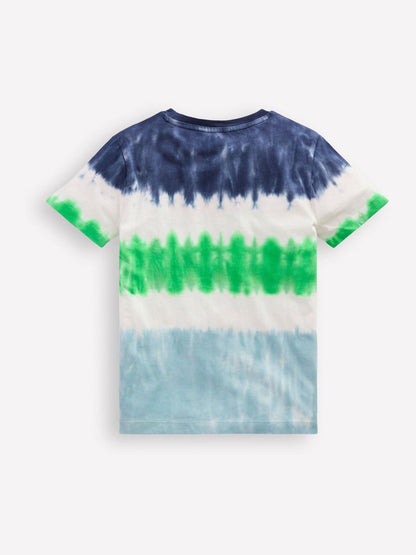 Boden Blue Multi Stripe Tie Dye T-Shirt image 2