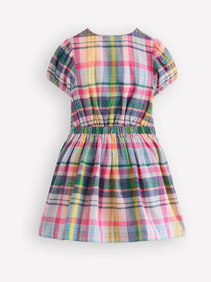 Boden Blue Tie Front Woven Dress image 2
