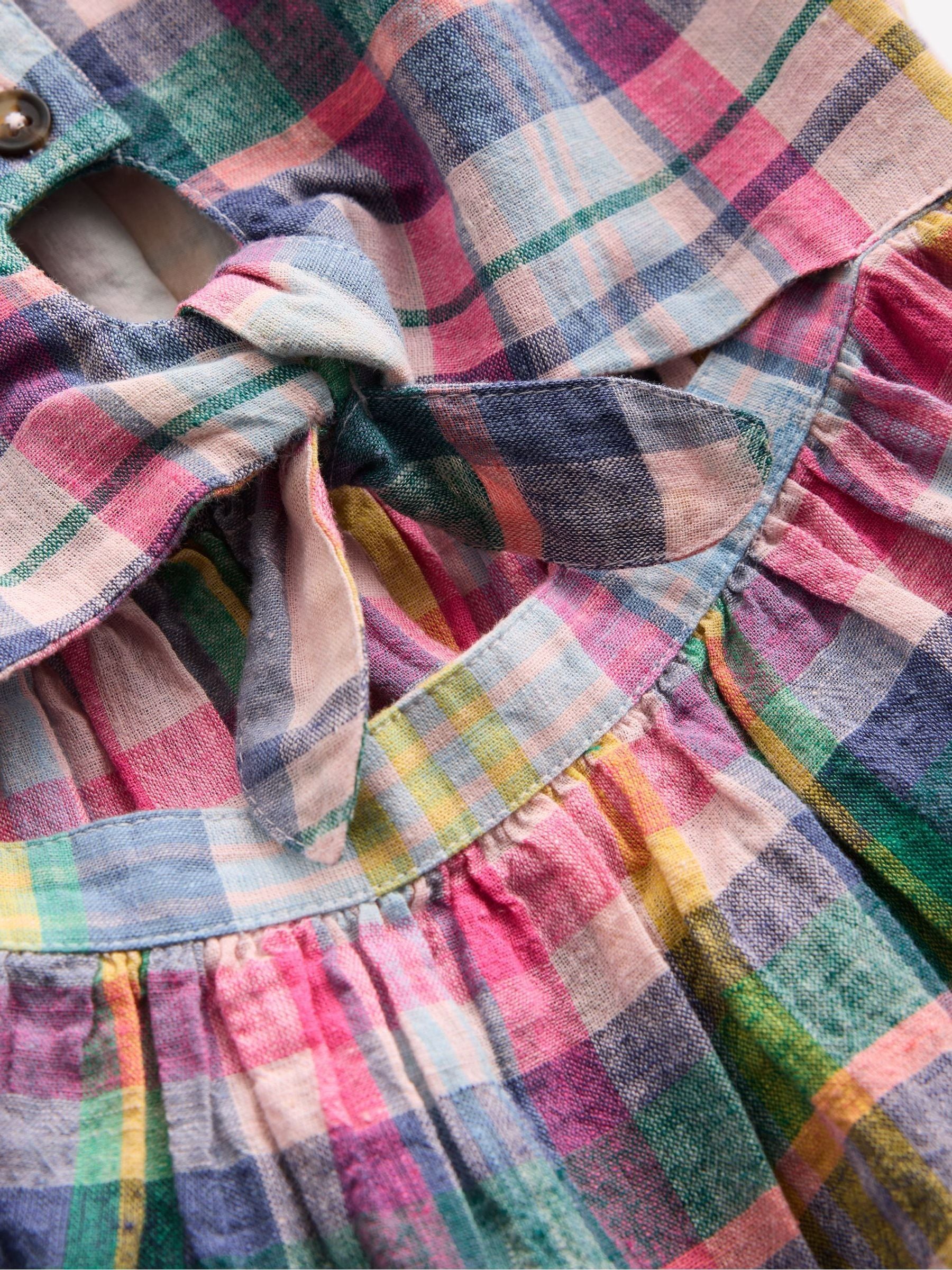 Boden Blue Tie Front Woven Dress image 3