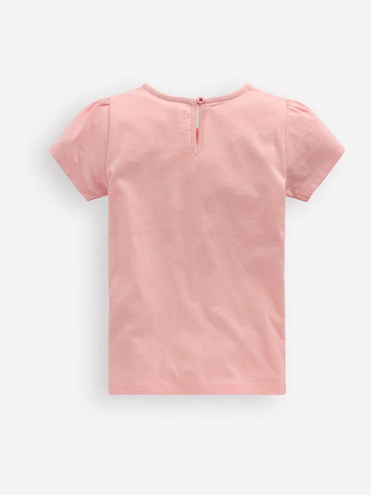 Boden Pink Puff Sleeve Superstitch Top image 2