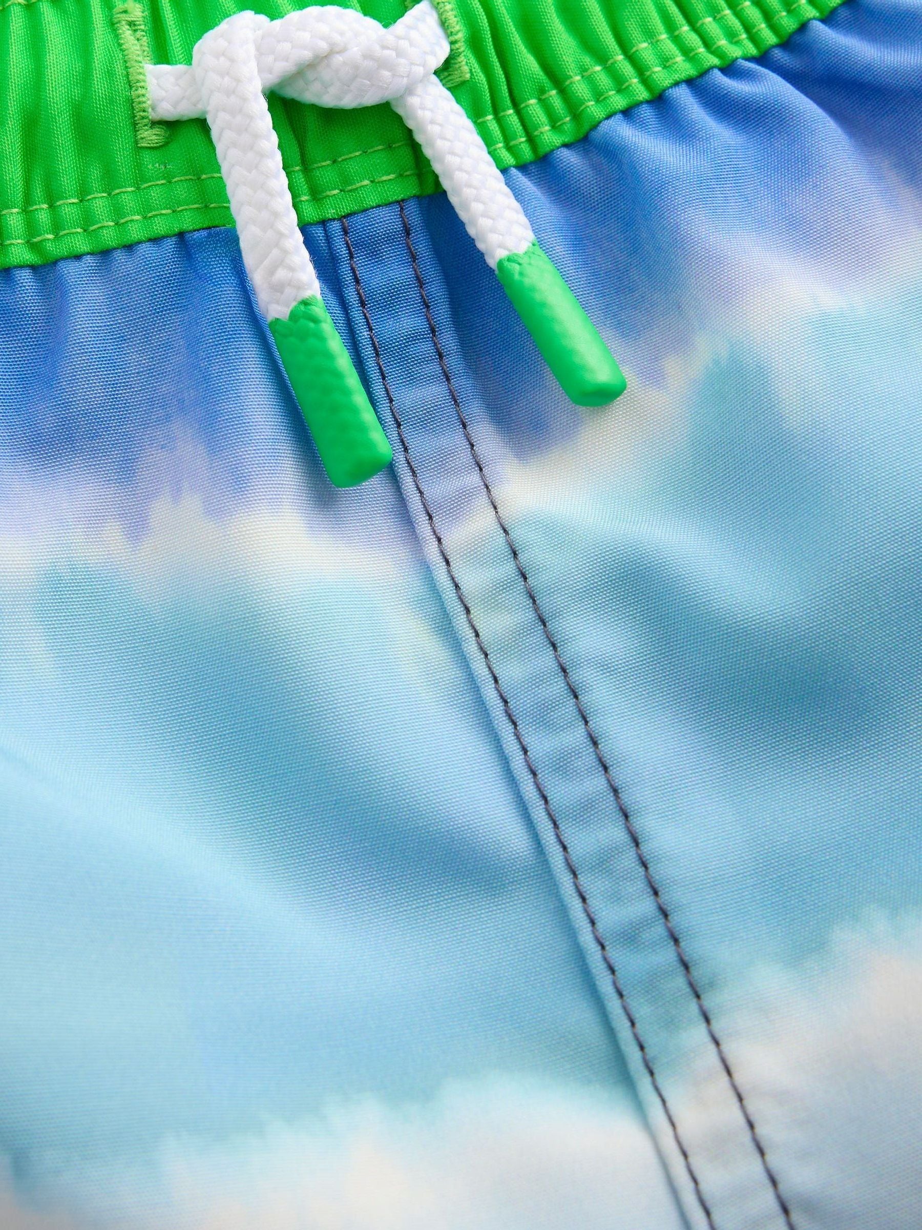 Boden Blue Tie Dye Swim Shorts image 3
